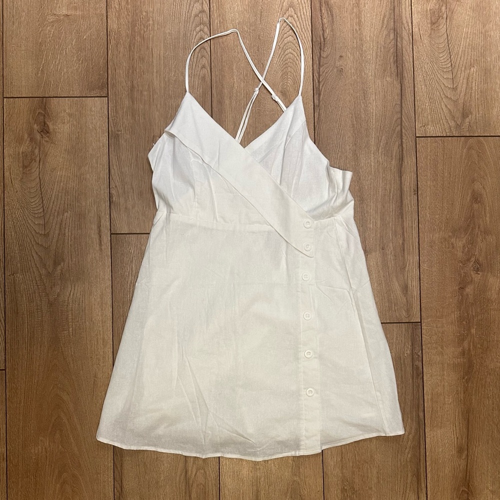 White Button Dress